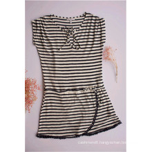 Women Striped Round Neck Dress